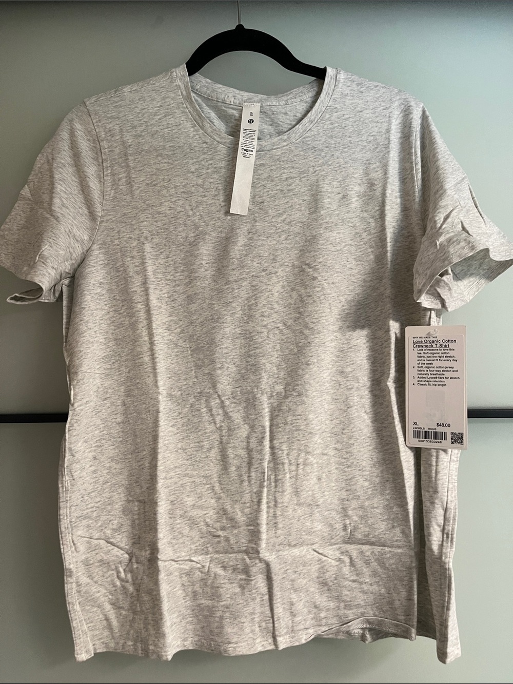 Lululemon Love Organic Cotton Crewneck T-Shirt Cotton Crewneck T-Shirt Size XL